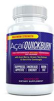 Acai Quick Burn - High Performance Natural Fat Burner Supplement for Men and Women with Acai Berry, Garcinia Cambogia, and Green Tea - Suppress Appetite and Boost Metabolism (60 Capsules)