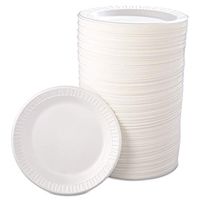 Dart DCC 9PWQR Quiet Classic Laminated Foam Dinnerware, Plate, 9" Dia, Wh, 125/pk, 4 Packs/ct