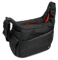 DURAGADGET Black & Orange 'Sling' Bag - Ideal for Storing Your Nursing | Home Visits Medical Supplies & Equipment - w/Adjustable Dividers (280 x 200 x 100 mm)