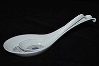 Lucky Star Chinese Style Melamine Plastic Spoon W/ Hook End Reman Rice Wonton Noodle Soup Spoon, Lotus, 6.3” or 8.5" Length (144, 6.3 inch)