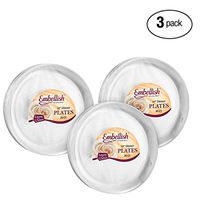 [60 Count] Embellish 10 Inch Dinner Plates Crystal Clear Disposable Heavy Duty Plastic, Ideal For Wedding, Catering, Parties, Buffets, Events, Or Everyday Use, 3 Packs