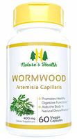Wormwood, All-Natural Intestinal Cleanse, 100% Satisfaction Guarantee, Artemisia Capillaris, Artemisinin, Qing Hao, 800 MG Per Serving, 60 Veggie Capsules, Nature's Health