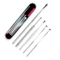 HOTUEEN 5Pcs Stainless Steel Ear Tapping Ear Clean Remover Ear Pick Tool Earwax Removal