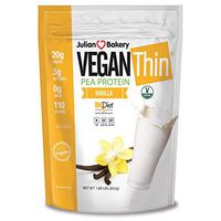 Julian Bakery® Vegan Thin® Protein Powder | Vanilla | 20g Pea Protein | 3 Net Carbs | 1.88 LBS | 30 Servings