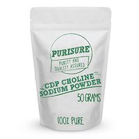 CDP Choline Powder (Citicoline Sodium) 50g (200 Servings), Promotes Cognitive Efficiency, Boosts Mental and Physical Energy, Nootropic, Increases Uridine