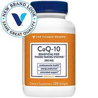 The Vitamin Shoppe CoQ10 200mg Beneficial for Those Taking Statins – Supports Heart Cellular Health and Healthy Energy Production, Essential Antioxidant – Once Daily (120 Softgels)