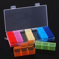 HuntGold Generic Colorful Rainbow 7 Seven Days Pill Box Medicine Storage Drug Case Jewel case