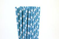 Aqua Blue with White Polka Dot - Robins Egg Blue, Polka Dot (25)