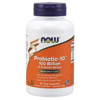 NOW Supplements, Probiotic-10 100 Billion with 10 Probiotic Strains, 60 Veg Capsules