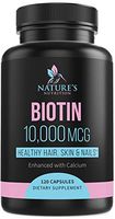 Biotin Supplement 10000mcg High Potency Vitamin B7 Pills - Made in USA - Supports Healthy Hair Growth, Hair Skin and Nails Vitamins for Women & Men - Gluten Free, Non-GMO - 120 Capsules