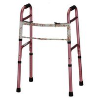 Nova MedicalProducts Health Care Hospital Daily Mobility Aids Folding Walker 2-Button Release Pink