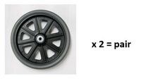 Nova Medical Wheel: 8-in. Nova Zoom Rolling Walkers (Pair) - FITS Models 4212/4218/4220/4222/4224 (Darker Grey Wheel)