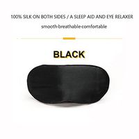 Natural Silk Sleep Mask & Blindfold Women Men Kids Hot and Cold Mask 7.9 * 3.96 inch Black Eye Cover by YOUTHUP