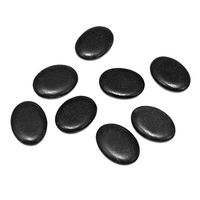 JRSTAM 8PCS Massage Stone Hot Basalt Set Lot Kit Cold Lava Natural Therapy Rock Spa Natural Energy Stone Massager Relaxation Black