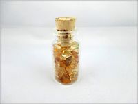 Beautiful Citrine Chips Mini Glass Bottle Gemstone Reiki Chakra Balancing Jet International Healing Crystal Therapy Holistic Spiritual