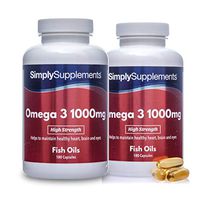 Omega 3 Fish Oil 1000mg Capsules | 360 Capsules = Up to 1 Year Supply | Providing EPA & DHA