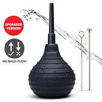 Enema Bulb Anal Douche, Back-Flow Prevention, Enema, Luvkis Anal Cleaner Douche System Vaginal Cleaner for Women and Men Personal Hygiene 8.5oz (Black)