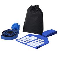 Anself 3 in 1 Yoga Exercise Set, Stretching Strap with Loops Pilates Strap, Spiky Massage Ball Perfect for Foot, Back, Plantar Fasciitis & All Over Body, Acupuncture Massage Belt Yoga Massage Belt