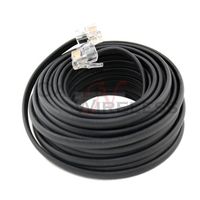 Cable N Wireless Black 100 Feet Phone Line Cord Telephone Extension Cable RJ-11 Plug (US Seller)