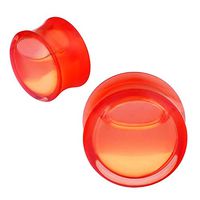 LHPNB 2PCS Liquid Glowing Ear Plugs Flesh Tunnels Double Flared Tunnels Ear Gauges