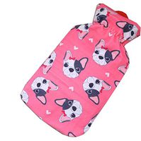 Safe Hot Therapies Warm Hands PVC Hot Water Bottle with Detachable Cloth Cover 0.85 Litre(Red Dog)