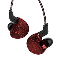 2018 Newest KZ ZS10 4BA with 1 Dynamic Hybrid 10 Driver In Ear Earphone HIFI DJ Monito Running Sport Earphone Earplug Headset (Without Mic, Red)