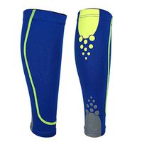 Colorido 1 Pc Unisex Sport Elastic Compression Anti-slip Calf Leg Brace Support Sleeve size XL (Blue)