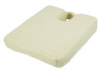 ObboMed SU-2340 Orthopedic Multiuse Wedge Cushion with Coccyx Cut-Out, Pressure Relief for Hemorrhoids, Tailbone, Sciatica, Hip, Fleece Cover, Cream