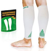 BAMS Bamboo Leg & Calf Compression Sleeve for Men & Women- Shin Splints, Running