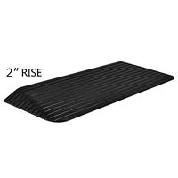 MAGIC UNION 2" Rise Solid Rubber Power Wheelchair Threshold Ramp Doorway
