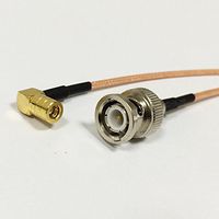 BNC male plug to SMB female right angle pigtail cable RG316 6" for wifi network Good Quality Fast USA Shipping
