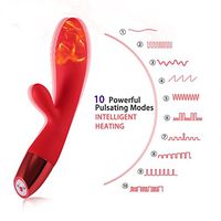 Strongest Wireless Wand Massager - Dual Powerful Motors - 100% Waterproof - One-Button Operation - USB Rechargeable - Memory Function - Arbitrary Bending（Red）