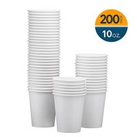 NYHI 200-Pack 10oz White Paper Disposable Cups – Hot/Cold Beverage Drinking Cup for Water, Juice, Coffee or Tea – Ideal for Water Coolers, Party, or Coffee On the Go’