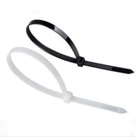 Nylon Cable Zip Ties 8 Inch 100 Pack Ultra Strong Self-Locking Industrial Wire Straps 3.6mm/0.14inch Width,Black & White