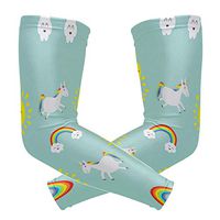 LEVEIS Unicorn Arm Sleeves UV Protection for Men Women Sunblock Protective Gloves Running Golf Cycling Driving Long Arm Cover 1 Pair