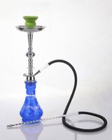 1 hose 21" Hummus Blue Hookah Shisha Nargila water glass vase pipes smoke sale