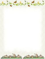 Bunnies & Butterflies Stationery Printer Paper 26 Sheets