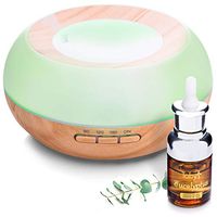 Diffusers for Essential Oils Air Essential Oil Diffuser and Cool Mist Humidifier for Large Rooms Oil Diffuser Essential Oils Included Eucalyptus 30mm Wood Grain Aromatherapy Diffuser