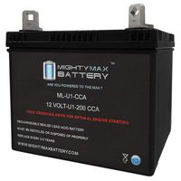 Mighty Max Battery ML-U1 12V 200CCA Battery for White Outdoor LT-13 Lawn Tractor/Mower Brand Product