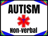 Autism Non-Verbal Medical Alert Soft Fabric Stickers Reusable Set of 18