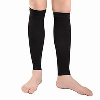 Calf Compression Sleeve 20-30mmHg - Compression Socks for Shin Splint & Leg Pain Relief, Running, Men, Women, Nurses & Maternity. Improves Circulation and Recovery.(Black-XL)