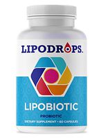 Lipobiotic Probiotic from Lipodrops Gives You 40 Billion CFU of 4 probiotic Species; 60 caps for 30 Days of Support for The Healthy Belly Needed for Weight Loss and a Strong Immune System