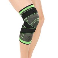 Lixinsunbu Knee Brace Support with Adjustable Compression Straps for Running,Jogging, Cross Fit, Sports, Joint Pain Relief. Arthritis and Injury Recovery -Single Wrap (L,1pair)