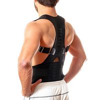 Aofit AFT-B002 Upgraded Version 10 Magnets Back Posture Brace for Posture Correction (M, Black)