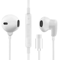 USB C Headphones, HiFi Stereo Type C Earbuds USB C Earphones with Mic & Volume Control Compatible with Google Pixel 3/2/XL,Sony XZ2, OnePlus 6T,MacBook,iPad Pro 2018(Newest Version)
