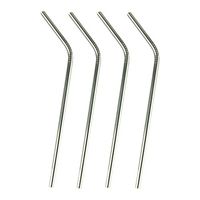 GigaMax(TM) 4 Pcs Eco Friendly Stainless Steel Drinking Straws Extra Large for Shakes and Smoothies Reusable Straws