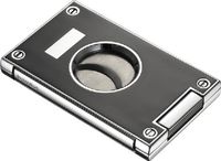 Visol VCUT30003 "Sharp" Lacquered Cigar Cutter, Chrome Plated, Black