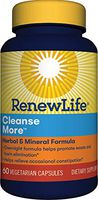 Renew Life Adult Cleanse - Cleanse More, Herbal & Mineral Formula - Overnight Constipation Relief - Gluten, Dairy & Soy Free - 60 Vegetarian Capsules