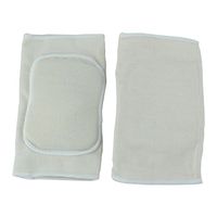 uxcell Sports Activities White Hem Sponge Elastic Knee Pads Protector Beige Pair