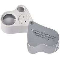 Begeer 30x 60x Jewelers Loupe Magnifying Glass with Led Light Pocket Handheld Lighted Magnifier Glasses Large Magnification Lens for Close Work Jewelry Evaluating(Heart Shaped Battery Operated JB9889)